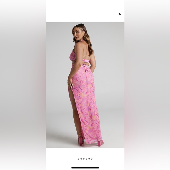 NWT ShowPo swirl print mesh maxi skirt - US 6/ UK 10 - Picture 5 of 7